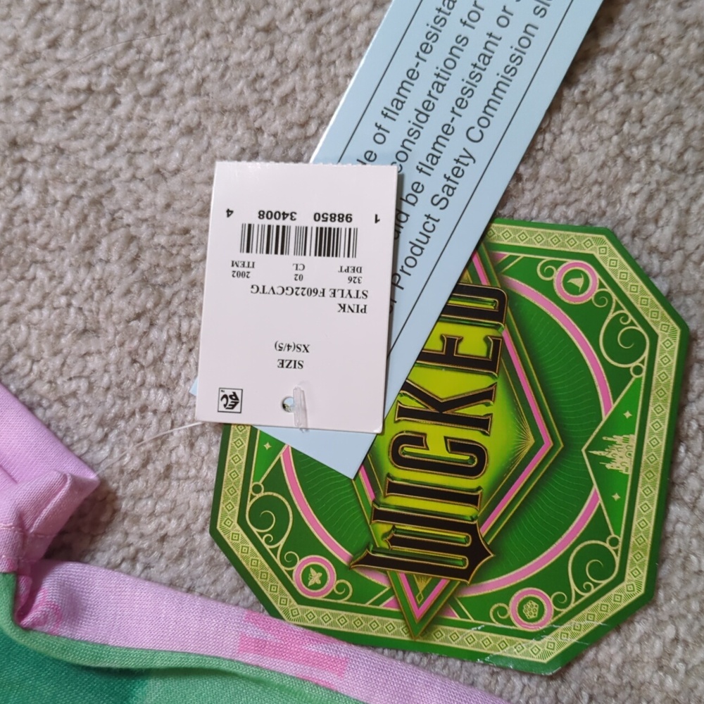 Wicked Pink and Green Short Sleeve Kids Pajama Set - Picture 5 of 7